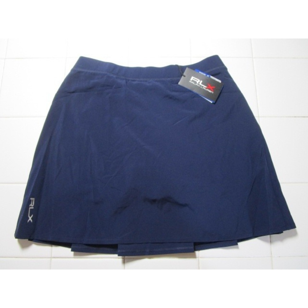 RLX Ralph Lauren Women's Small Navy Blue Golf Skort Pleated Back Wicking